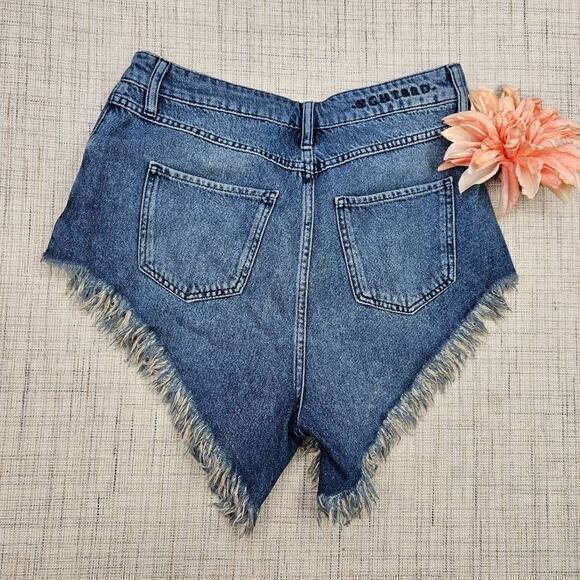 NGHTBRD V's True Blue Asymmetrical High Rise Shorts Size 26 - Picture 7 of 7